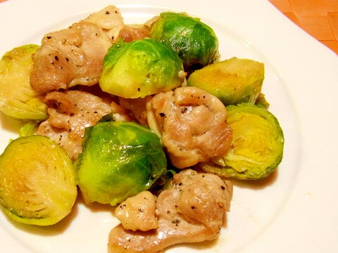 芽キャベツと鶏肉のソテー